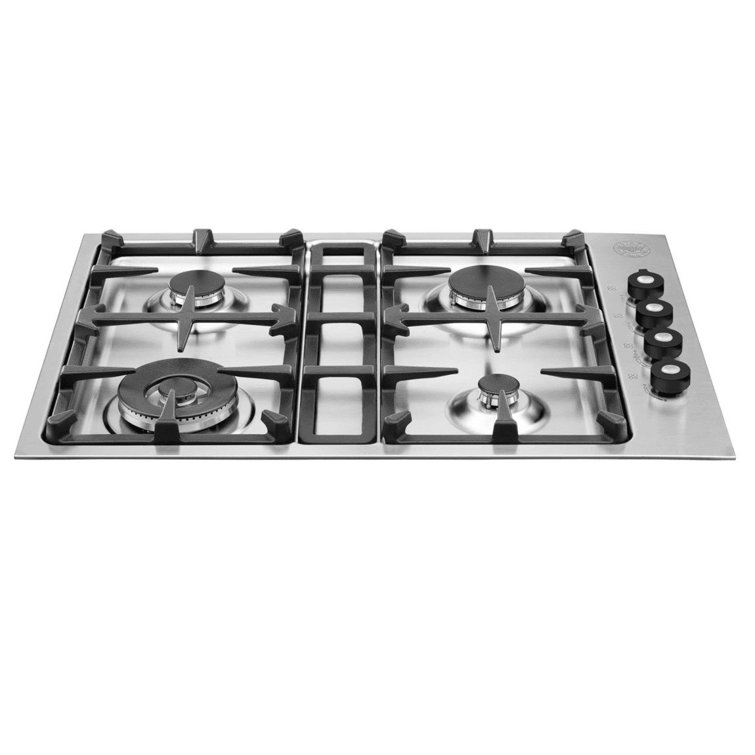 Bertazzoni 30" PRO QB GAS COOKTOP 4 BRASS BURNER STAINLESS (M10) Wayfair